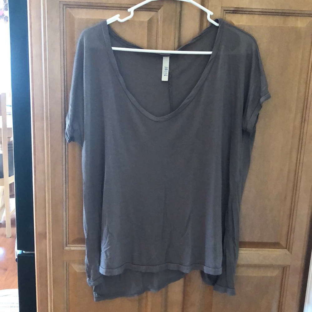 Grey off the shoulder top